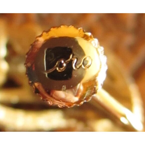 Vintage Coro Gold Tone Screw Back Earrings With Pink & Clear Rhinestones - Picture 2 of 6